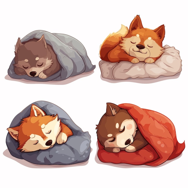 Cute_animal_character_sleeping_on_soft_pillow