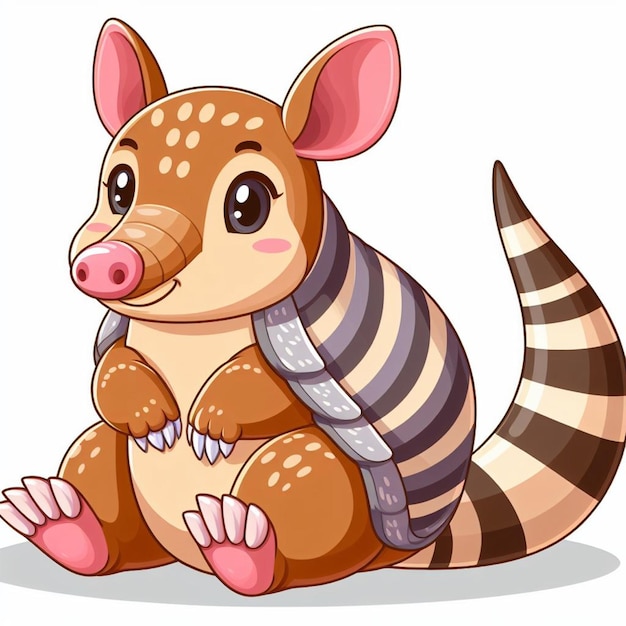 Cute Armadillo Vector Zeichentrickfilm-Illustration