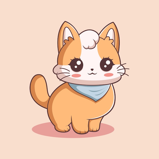 Cute Cat-Charakter-Design-Illustration