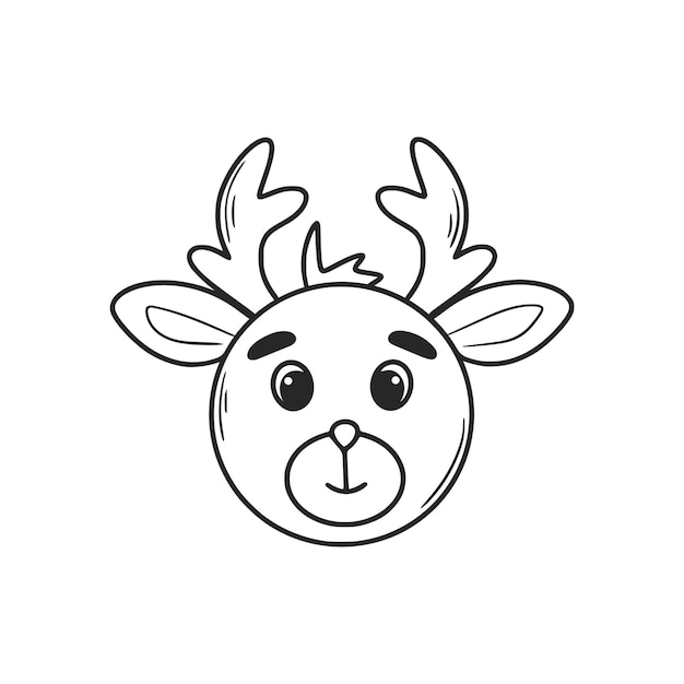 Cute Fawn doodle Skizze Stil Kleine Hirsch Tinte Skizze isolierte Vektor-Illustration Wildes Tier