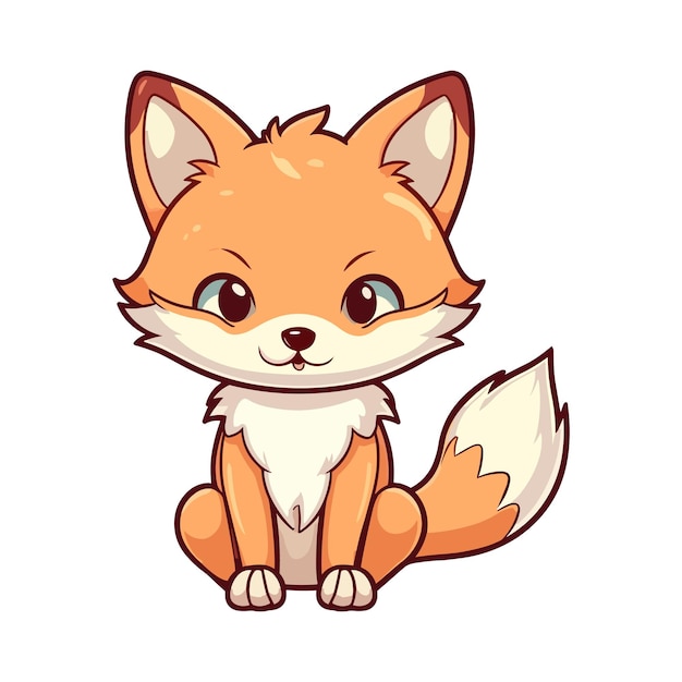 Vektor cute fox vector zeichentrickfigur