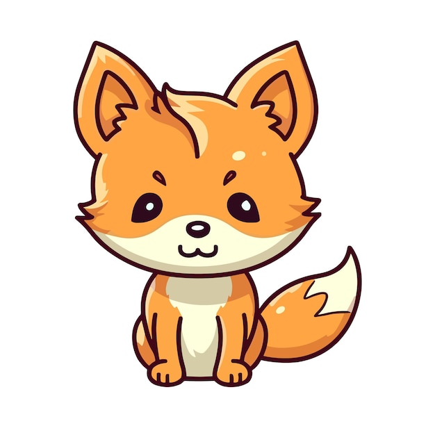 Vektor cute fox vector zeichentrickfigur