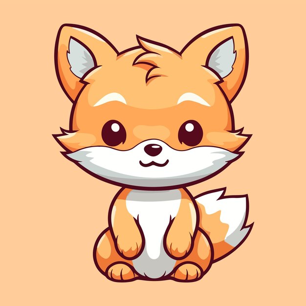 Vektor cute fox vector zeichentrickfigur