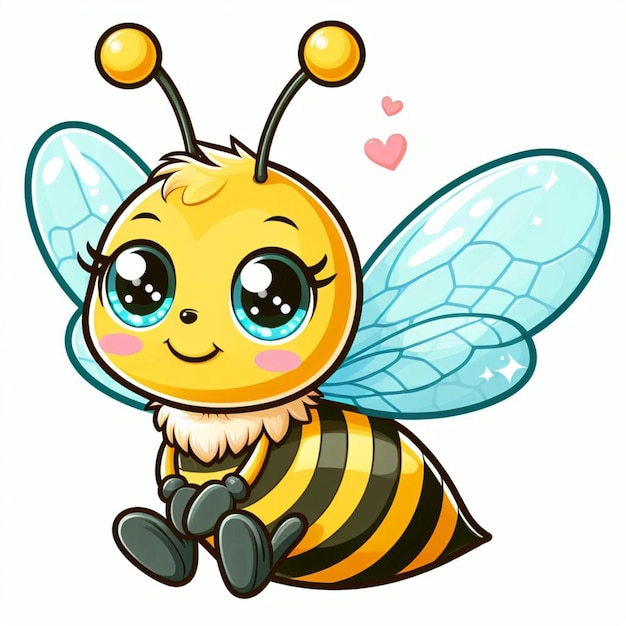 Cute Honey Bee Vector Zeichentrickfilm-Illustration