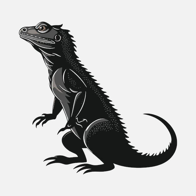 Cute lizard cartoon vector art illustration design