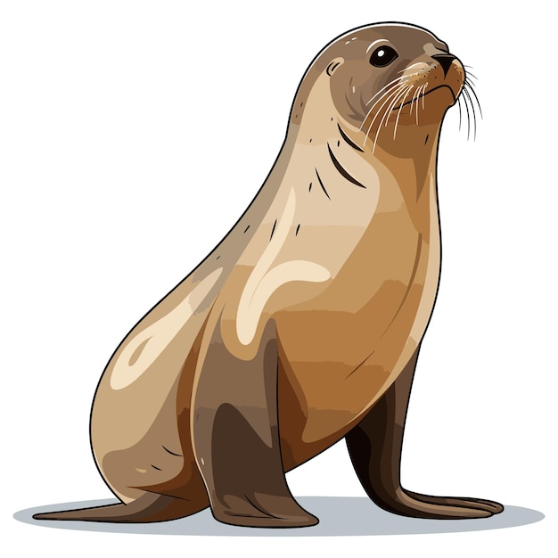 Cute seal cartoon vector art illustrationsdesign