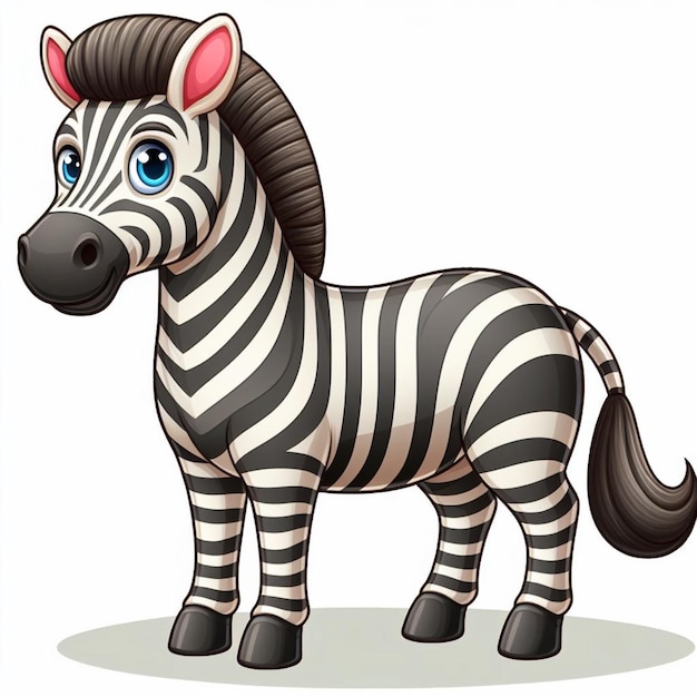 Vektor cute zebra vector zeichentrickfilm-illustration