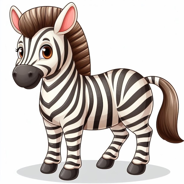 Cute zebra vector zeichentrickfilm-illustration