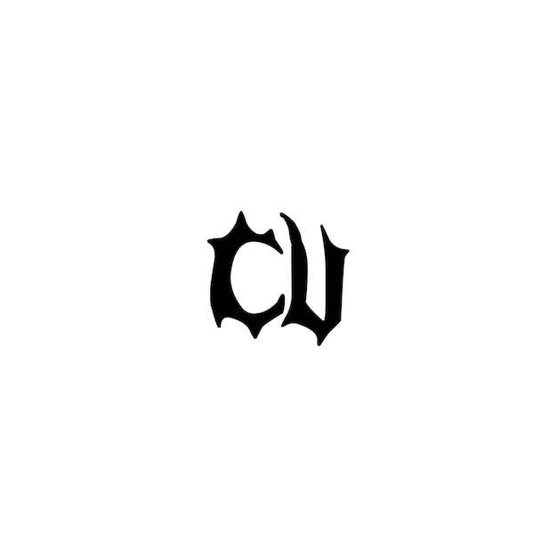 CV-Monogramm-Logo-Design, Buchstabe, Text, Name, Symbol, monochromes Logo, Alphabet-Zeichen, einfaches Logo