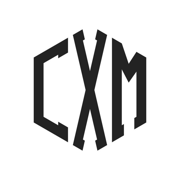 CXM Logo Design Initial Letter CXM Monogram Logo mit Hexagonform