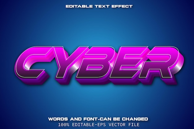 Cyber-bearbeitbarer Texteffekt im modernen Stil