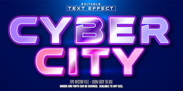 Cyber City Text bearbeitbarer Texteffekt im Cyberpunk-Stil