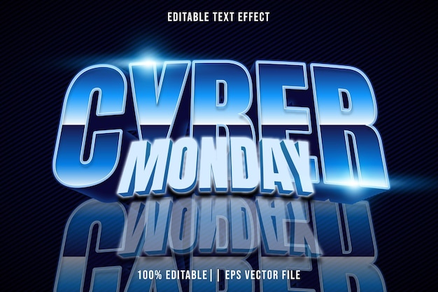 Cyber Monday Bearbeitbare Texteffekte 3D Moderner Stil