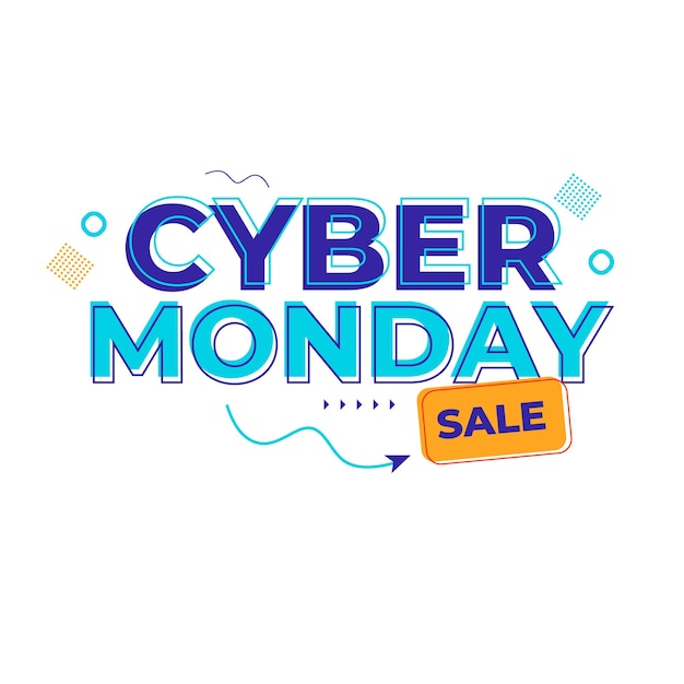 Cyber monday cyber monday verkaufsvektor großes verkaufsangebot