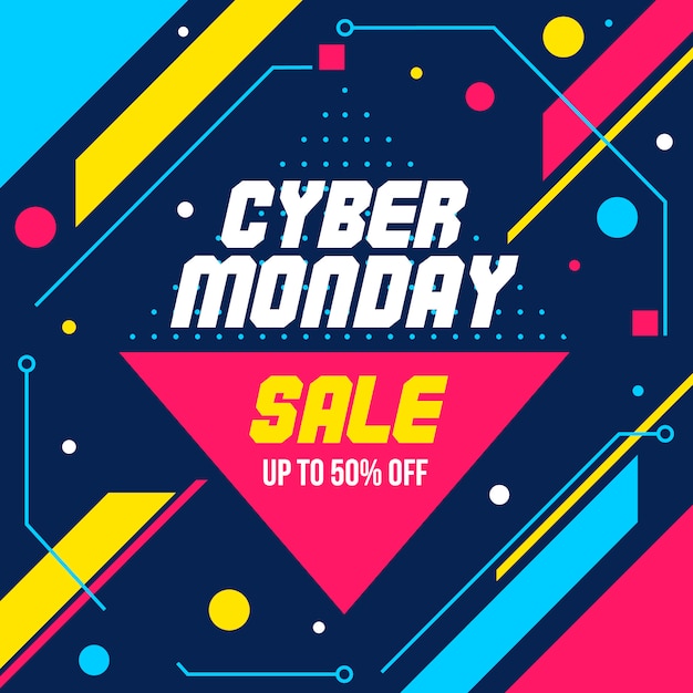 Cyber Monday Geometrische abstrakte Banner