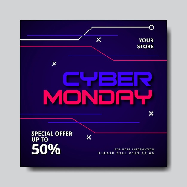 Cyber Monday-Konzept mit flachem Design