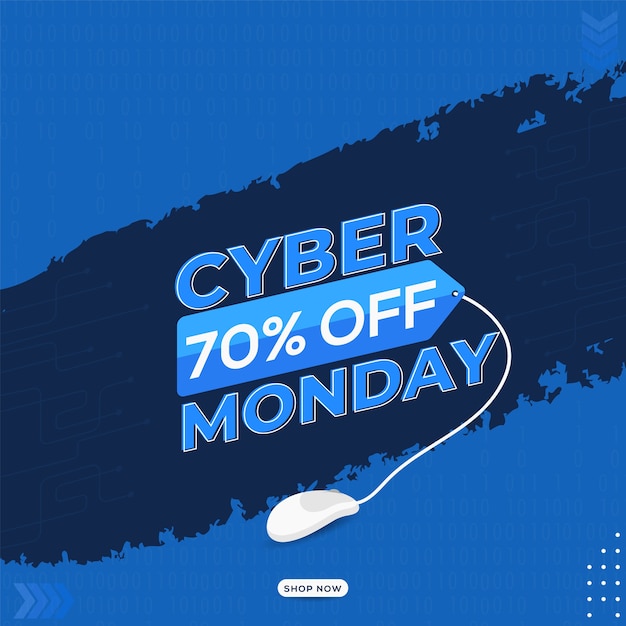 Cyber monday sale poster design mit rabattangebot