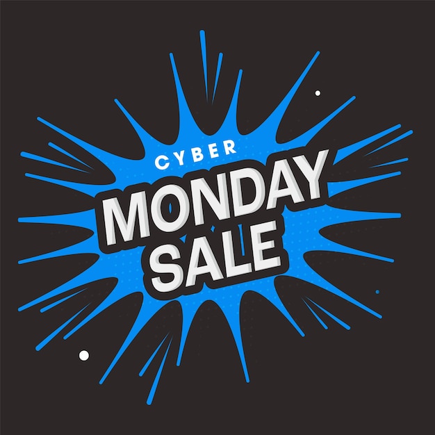 Cyber monday sale poster design mit rabattangebot