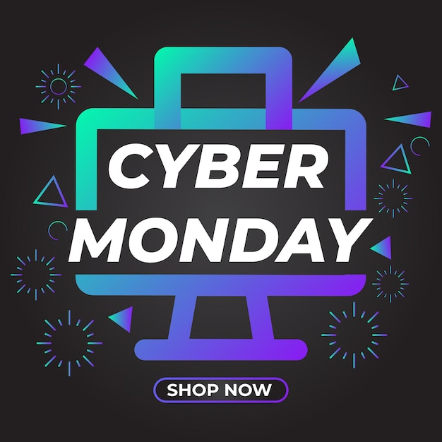 Vektor cyber monday sale social media post promotion