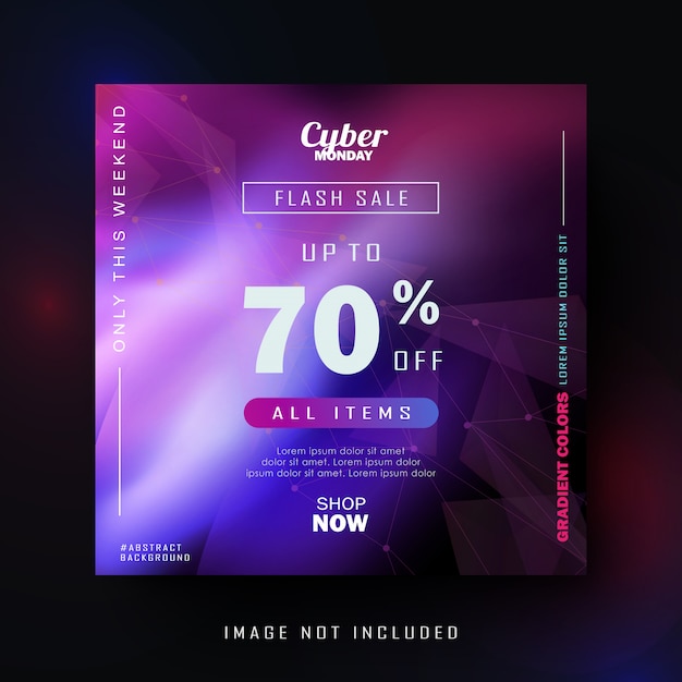 Cyber monday square banner für instagram