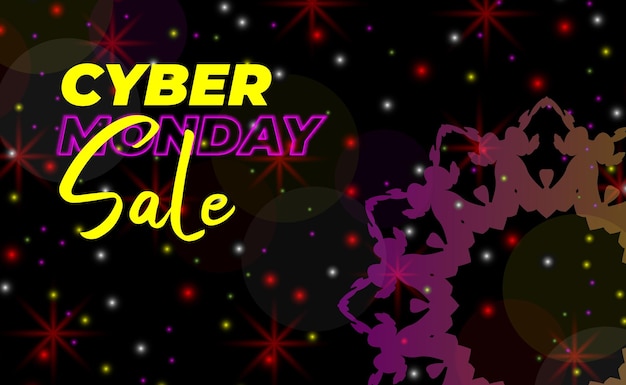 Cyber Monday-Vektorillustration Cyber Monday-Verkaufsbanner-Layout-Design Cyber Monday-Hintergrund