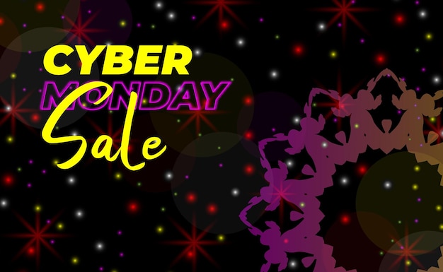 Vektor cyber monday-vektorillustration cyber monday-verkaufsbanner-layout-design cyber monday-hintergrund