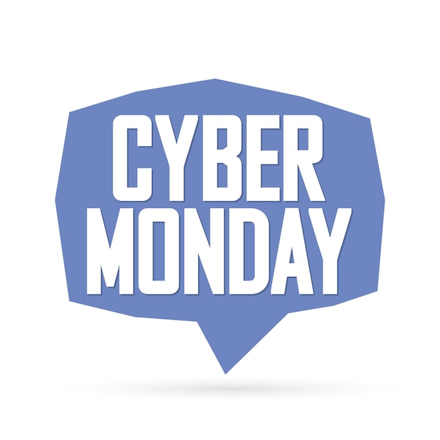 Cyber Monday Verkauf Poster Design Vorlage oder Banner für Shop und Online-Shop Vektor-Illustration