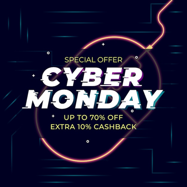 Vektor cyber monday werbebanner