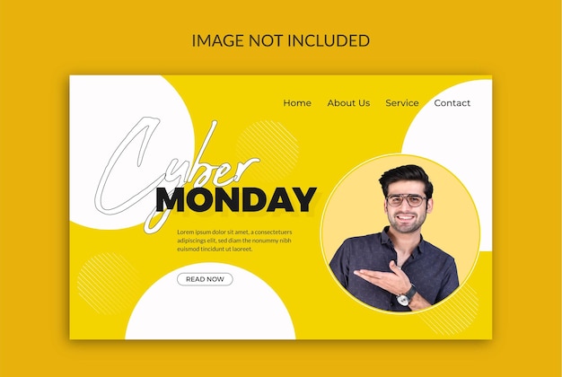 Cyber Monday Zielseitenvorlagendesign