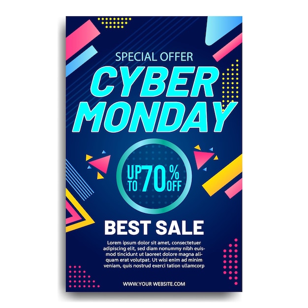 Cyber montag poster vorlage