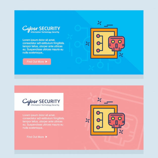Cyber-sicherheitsfirma-designvektor