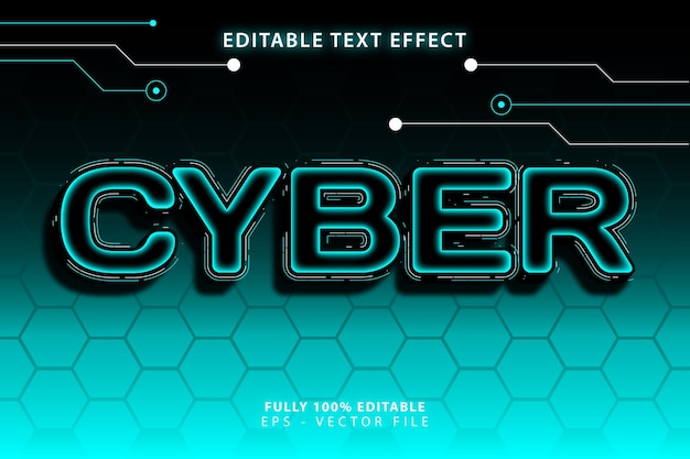 Vektor cyber-text-effekt