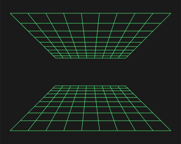 Cyberpunk-Perspektive-Tunnel Cyber-Geometrie y2k-Element Isolierter Stil