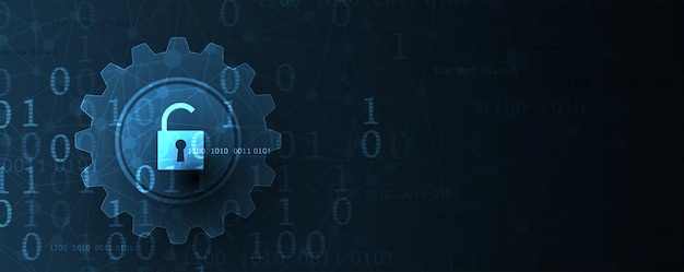 Cybersicherheit und Informations- oder Netzwerkschutz Zukünftige Technologie-Webdienste für Unternehmen und Internetprojekte