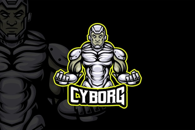 Cyborg - esport logo vorlage