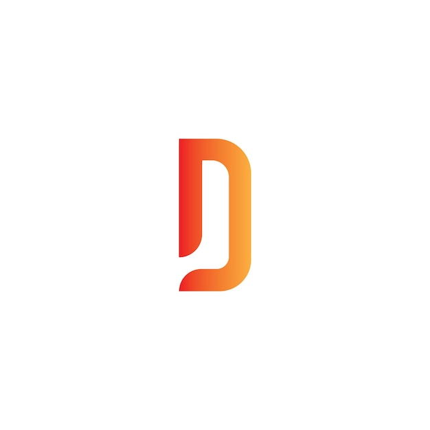 D Brief Logo Vorlage Vektor