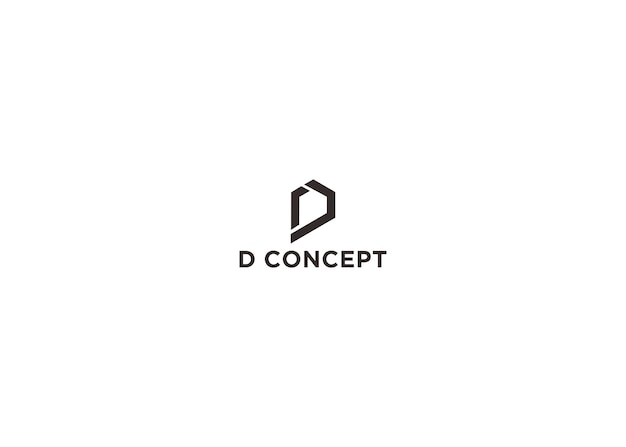 D-konzept-logo-design-vektor-illustration