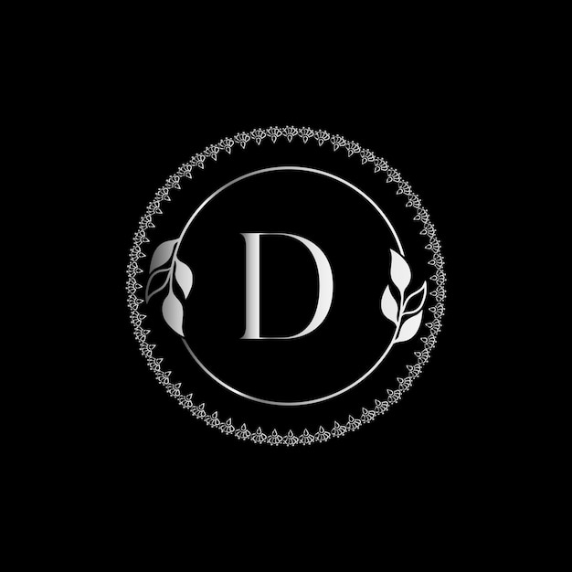 Vektor d-monogramm-logo für feier, schmuckhochzeit, grußkarte, einladung vektorvorlage