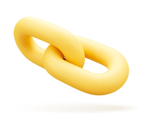 D realistische Kette- oder Link-Ikonen-Vektorillustration