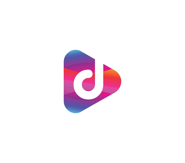 D Spielen Sie das farbenfrohe Logo-Design-Konzept