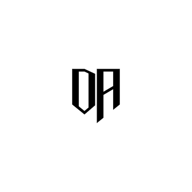 DA-Monogramm-Logo-Design, Buchstabe, Text, Name, Symbol, einfarbig, Logo, Alphabet, Zeichen, einfaches Logo