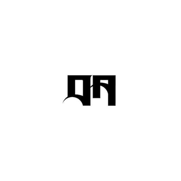 DA-Monogramm-Logo-Design, Buchstabe, Text, Name, Symbol, einfarbig, Logo, Alphabet, Zeichen, einfaches Logo