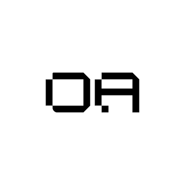 DA-Monogramm-Logo-Design, Buchstabe, Text, Name, Symbol, einfarbig, Logo, Alphabet, Zeichen, einfaches Logo