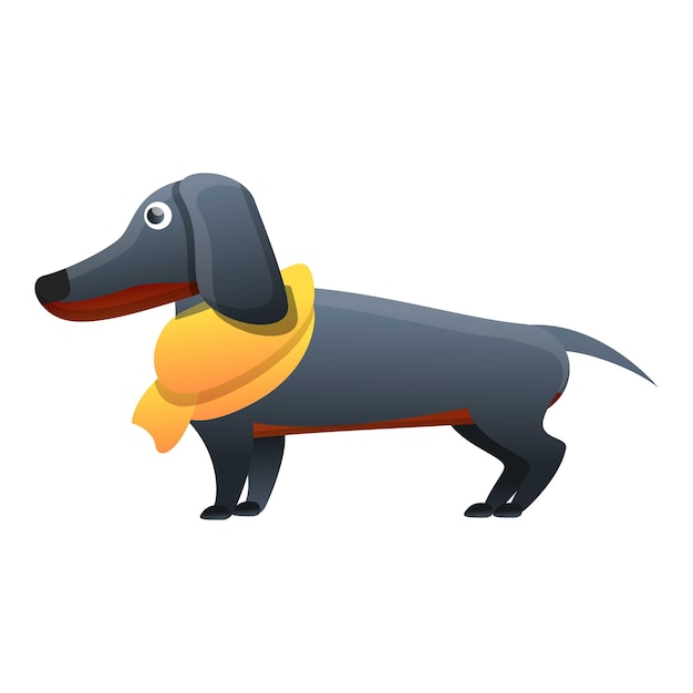 Vektor dachshund-tier-ikon karikatur von dachshund tier-vektor-ikonen für web-design isoliert auf weißem hintergrund
