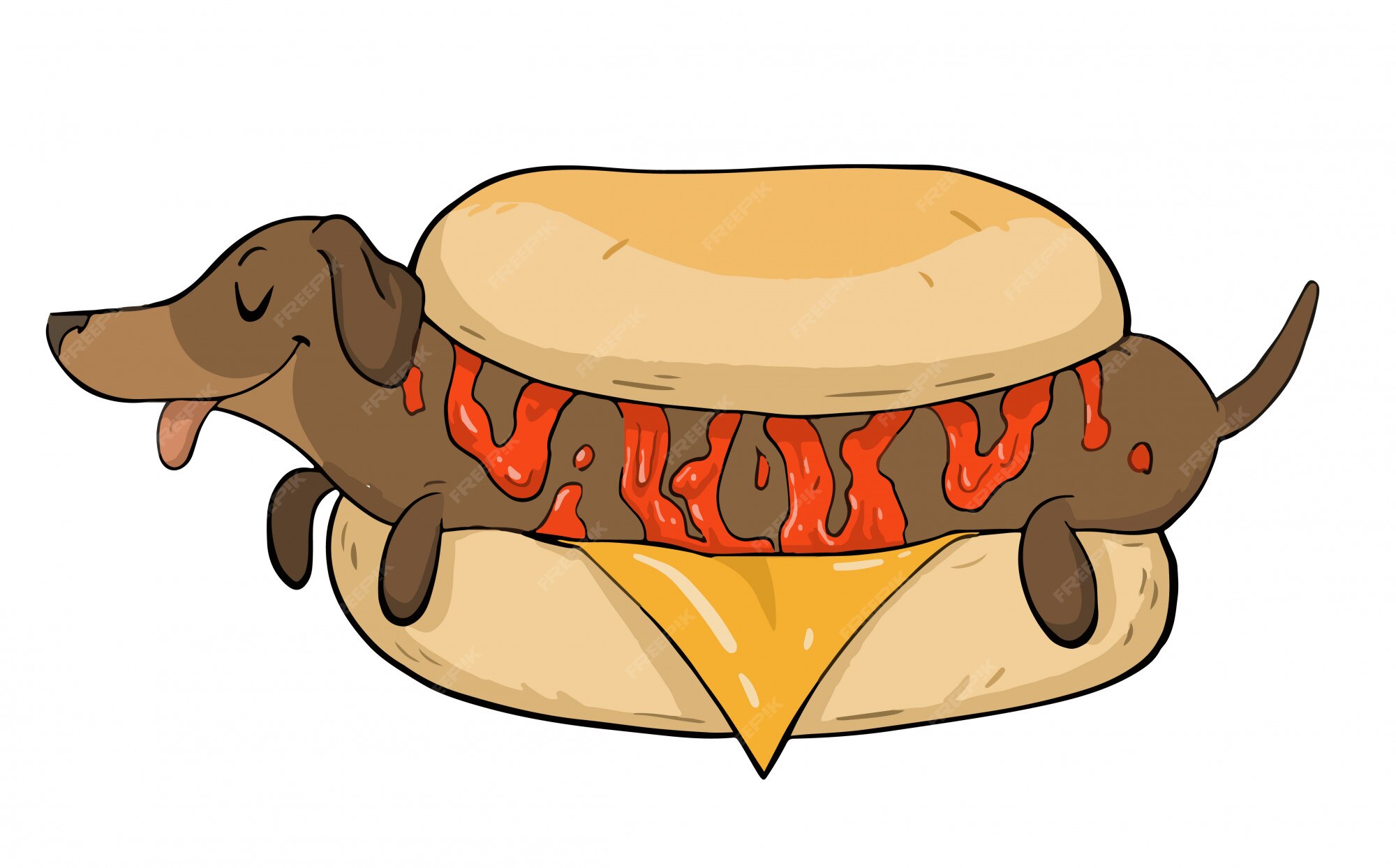 Хот дог карикатура