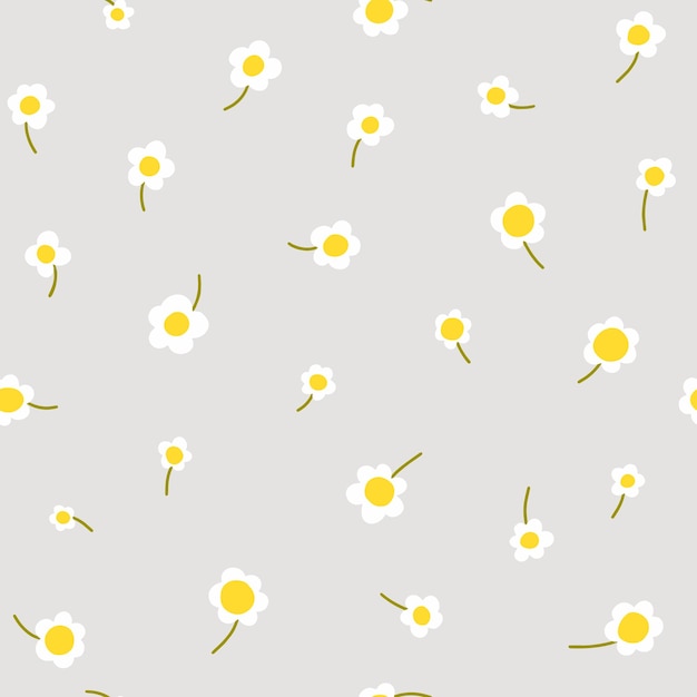 Vektor daisy blumen-vektormuster-illustration