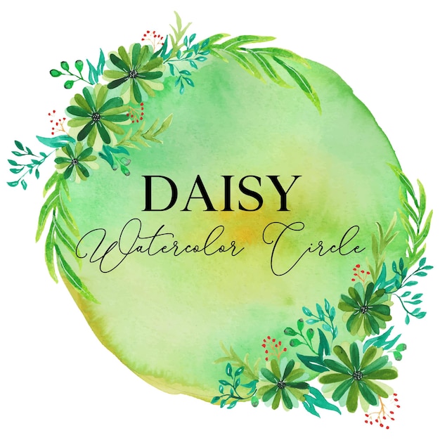 Daisy Flower Aquarell Kreis Illustration