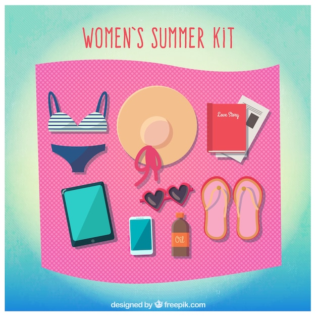 Vektor damen sommer-kit