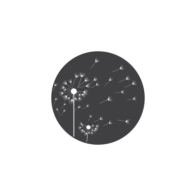 Vektor dandelion-logo-vektor-symbol-design