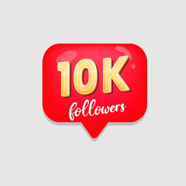 Vektor danke 10.000 soziale follower-karte vektor